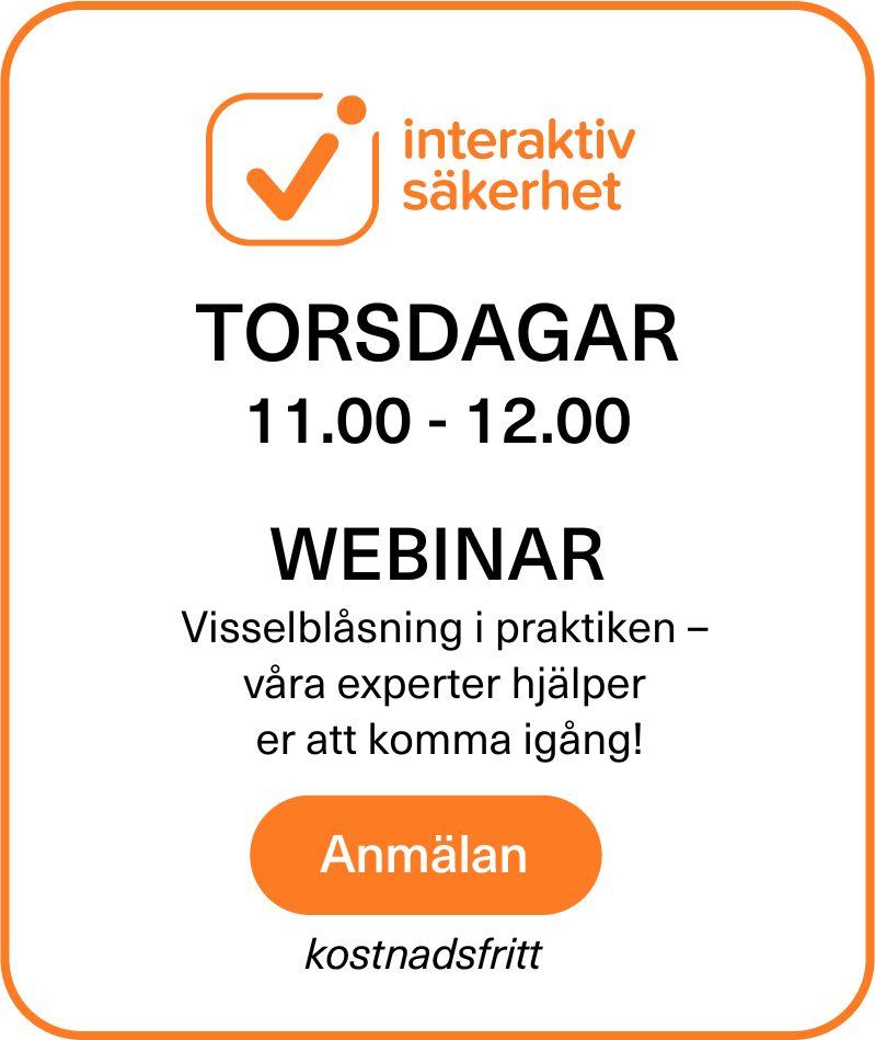 Gratis webinar om visselblåsning i praktiken.