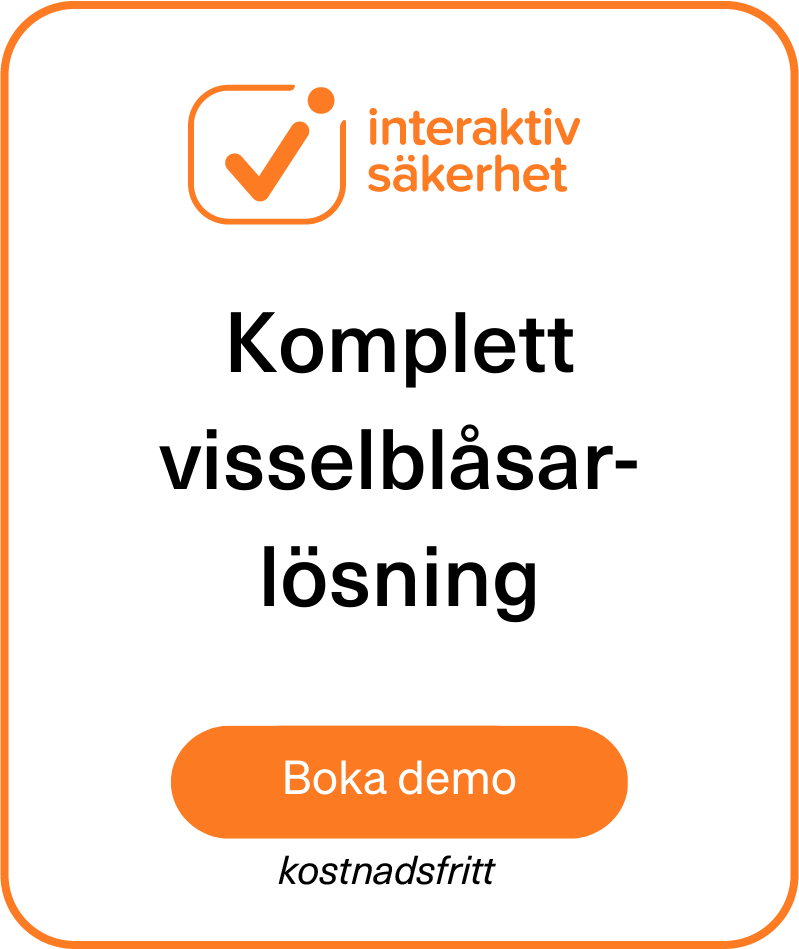 Boka demo för visselblåsarlösning.